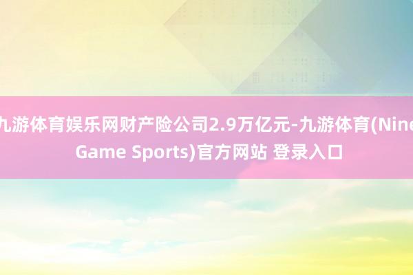 九游体育娱乐网财产险公司2.9万亿元-九游体育(Nine Game Sports)官方网站 登录入口