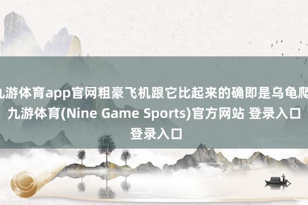 九游体育app官网粗豪飞机跟它比起来的确即是乌龟爬-九游体育(Nine Game Sports)官方网站 登录入口