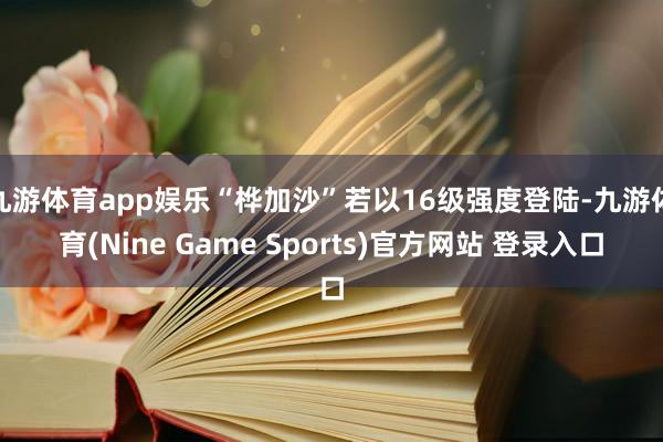 九游体育app娱乐“桦加沙”若以16级强度登陆-九游体育(Nine Game Sports)官方网站 登录入口